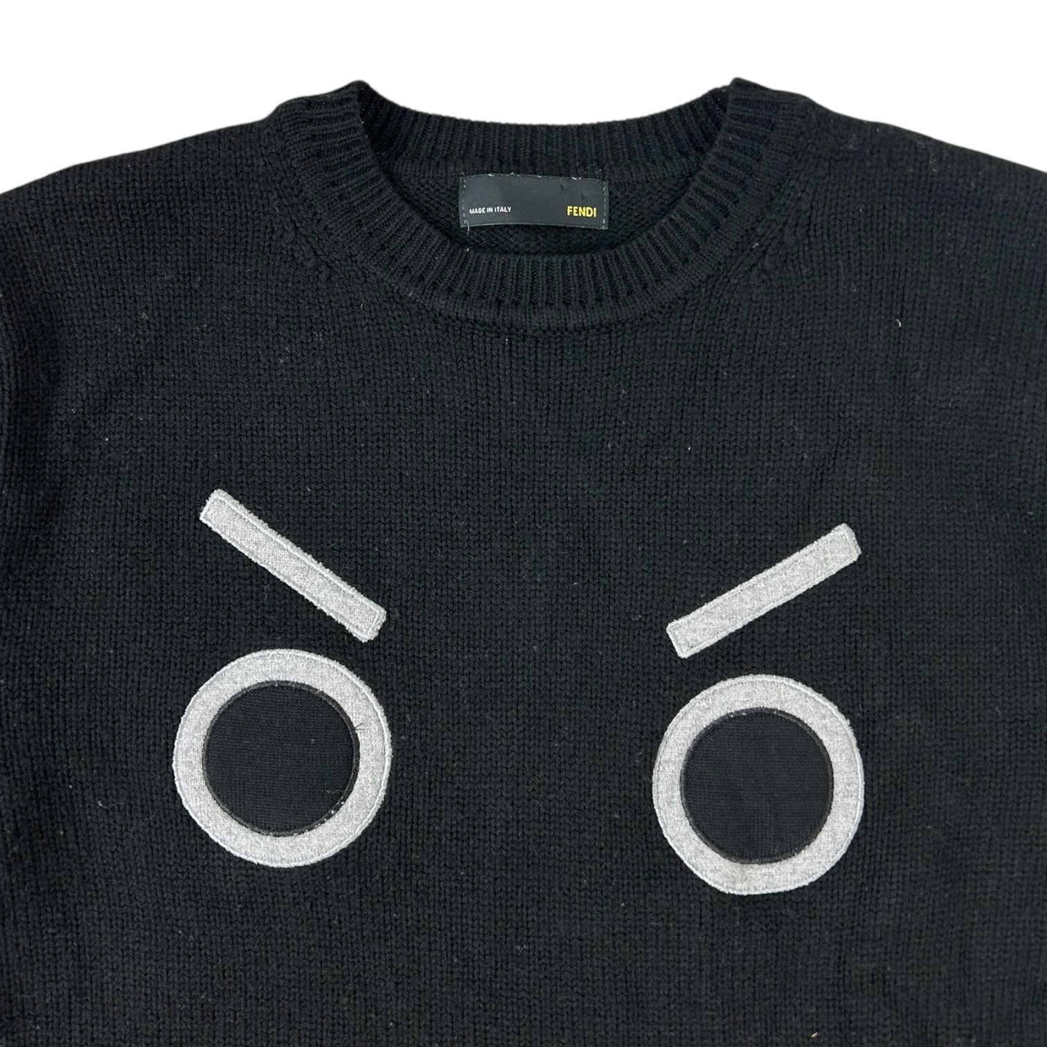 Fendi Face Sweater Black