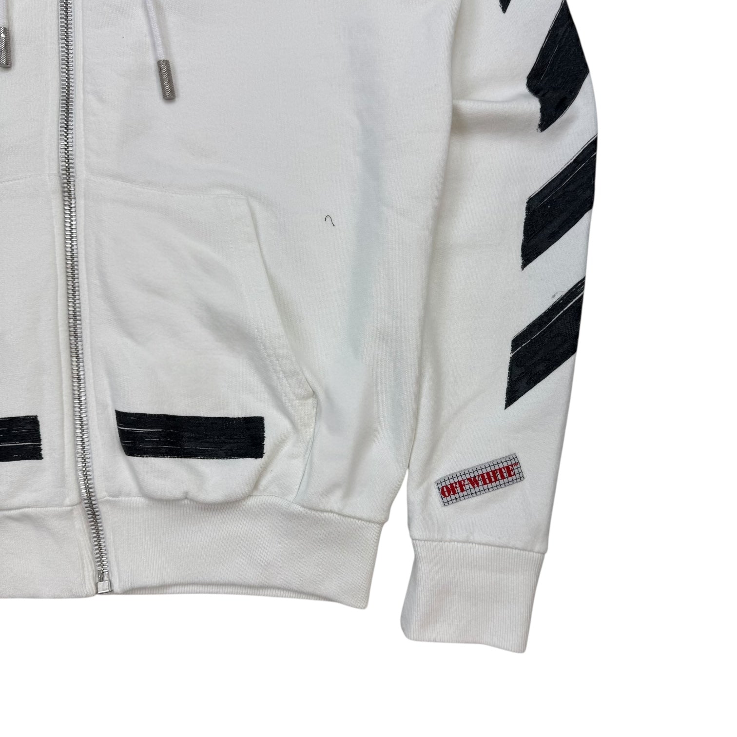 Off-White Brushed Arrows Hoodie White
