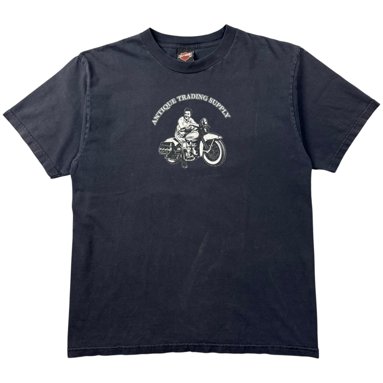 Vintage Harley Davidson Of Paris France Tee Black