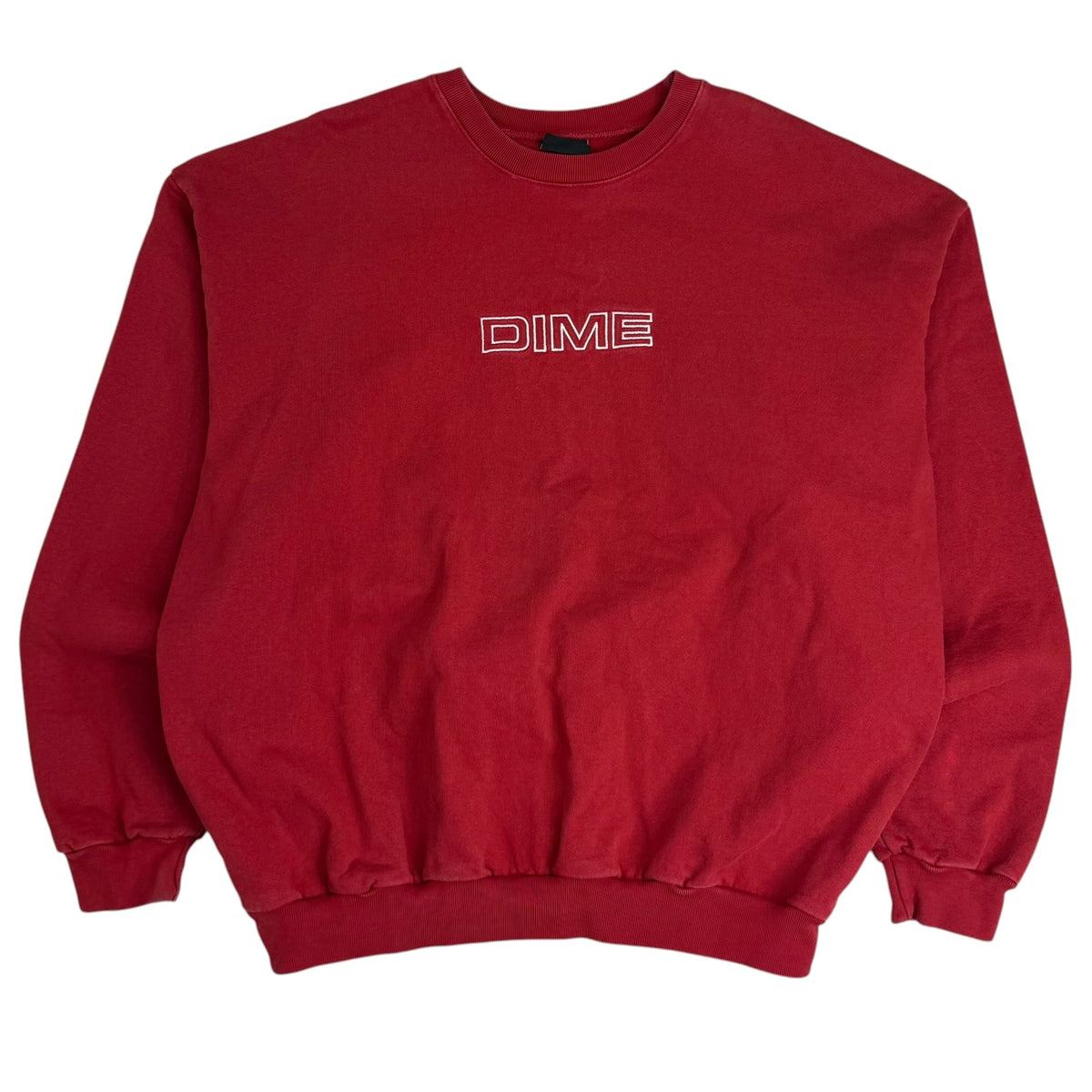 Dime Important Crew Neck Sweatshirt Red