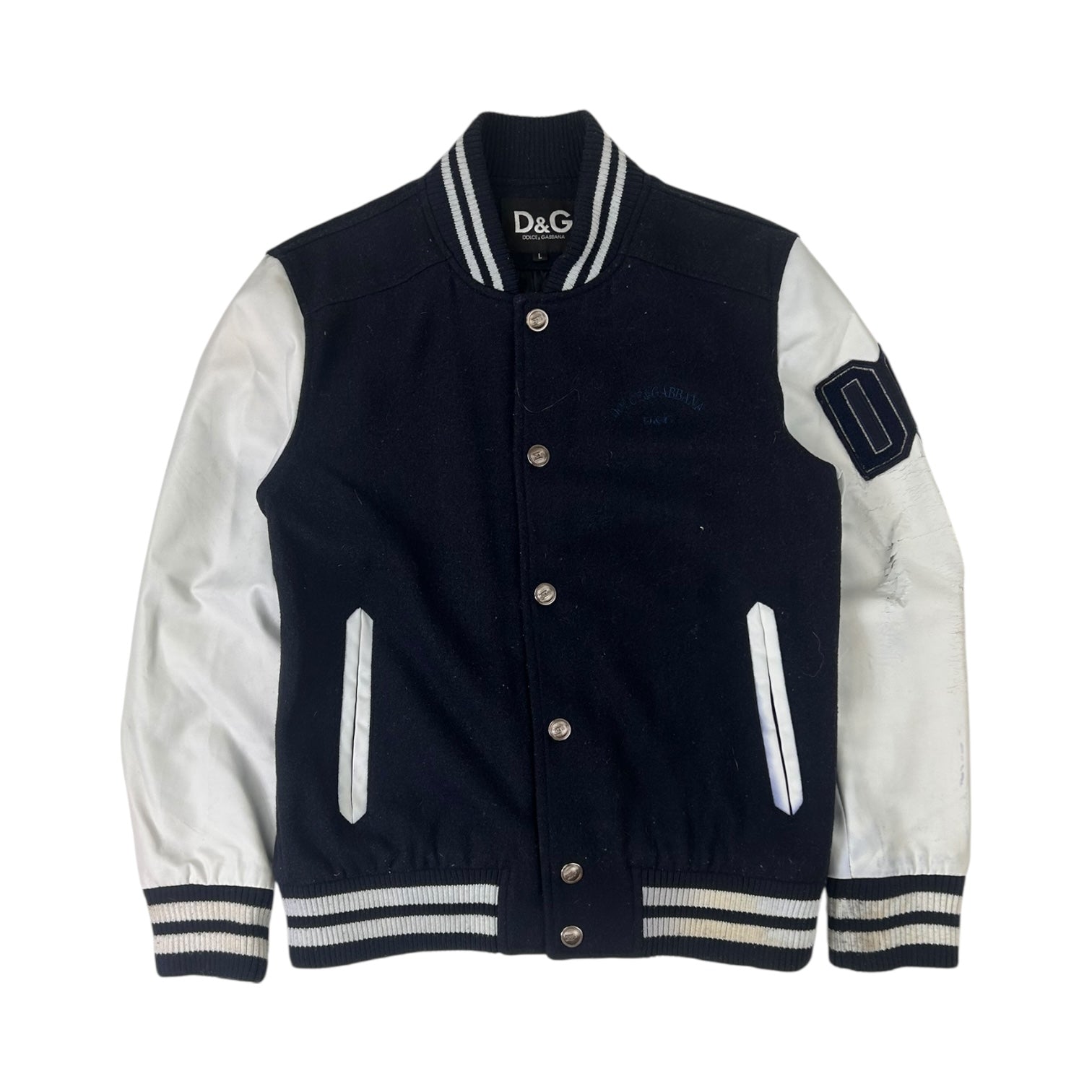 Vintage Dolce & Gabana Varsity Jacket Navy/White