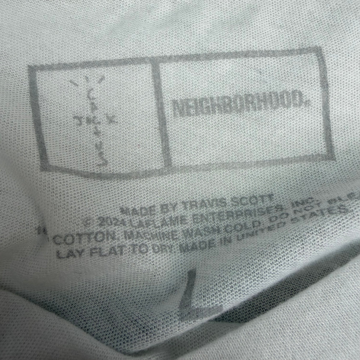 Travis Scott X Neighborhood Drawing Tee White