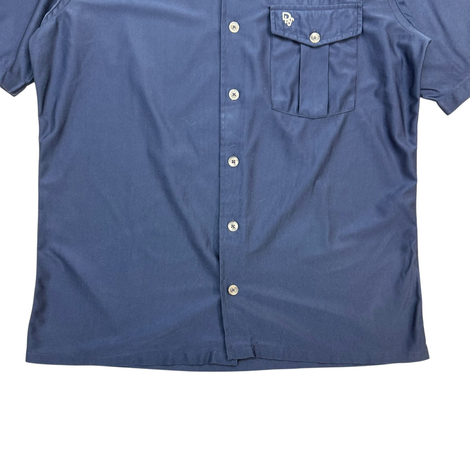Vintage Christian Dior Button Up Shirt Blue