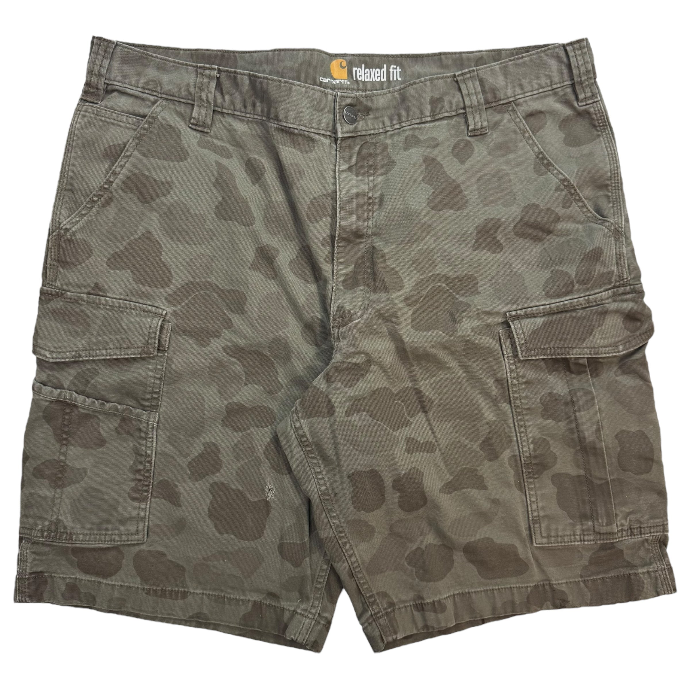Vintage Carhartt Military Camo Cargo Shorts Dark Grey