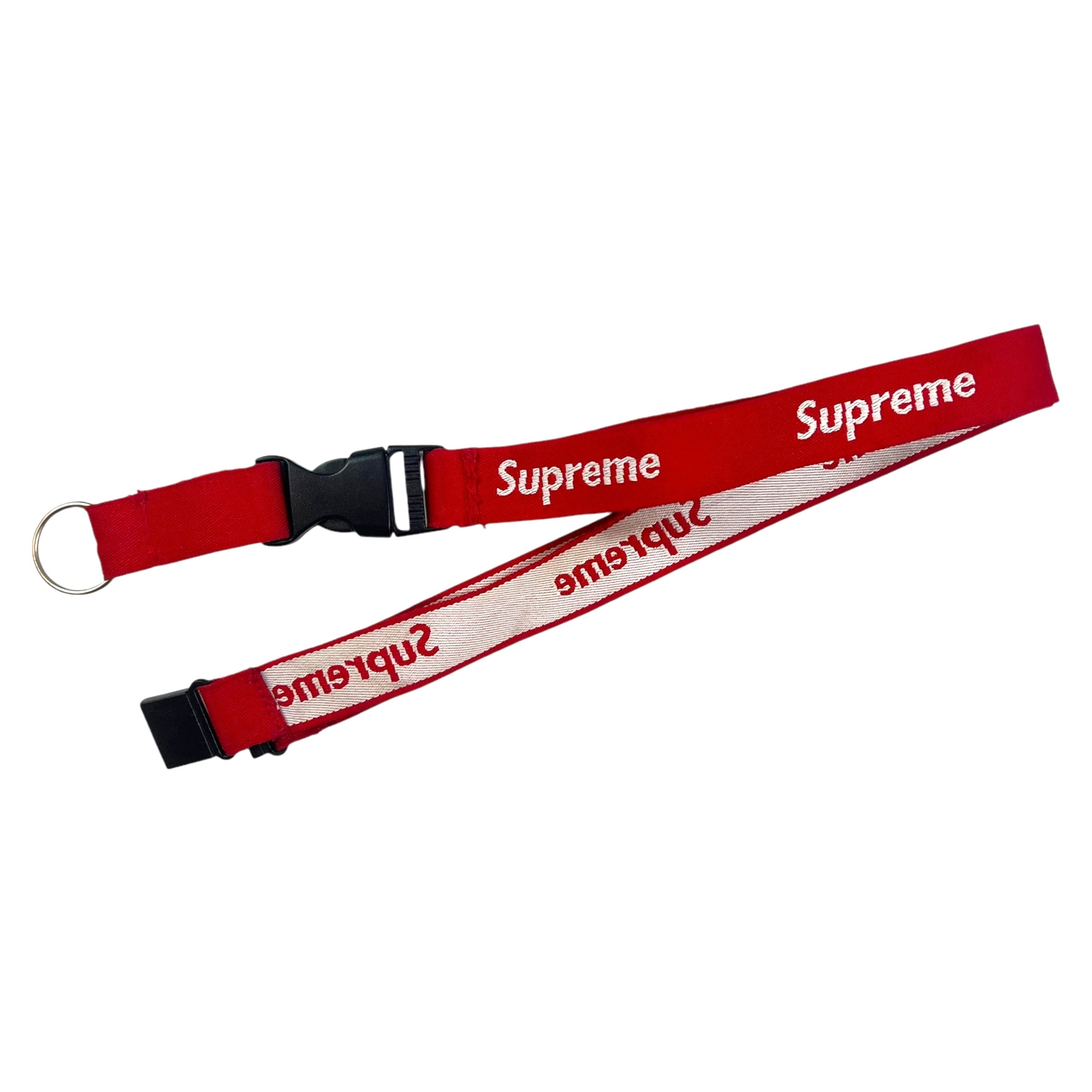 Supreme Logo Lanyard Red