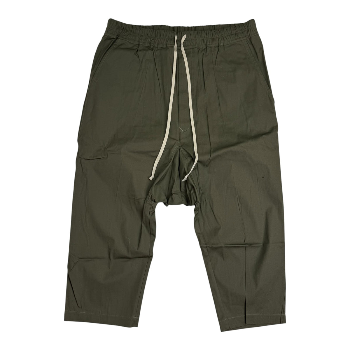 Rick Owens FW/22 Strobe Drawstring Cropped Pants Green