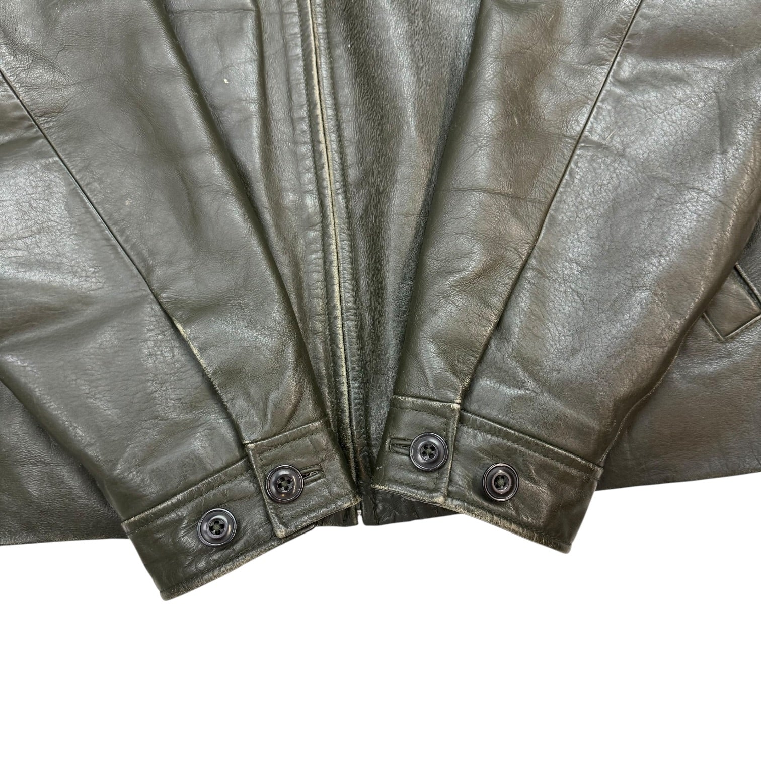 Vintage GAP Leather Jacket Dark Green