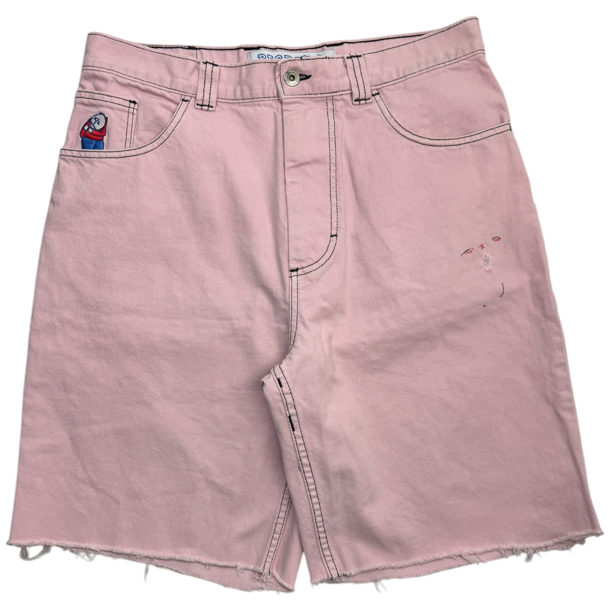 Big Boy Cut Off Pink Dyed Jorts