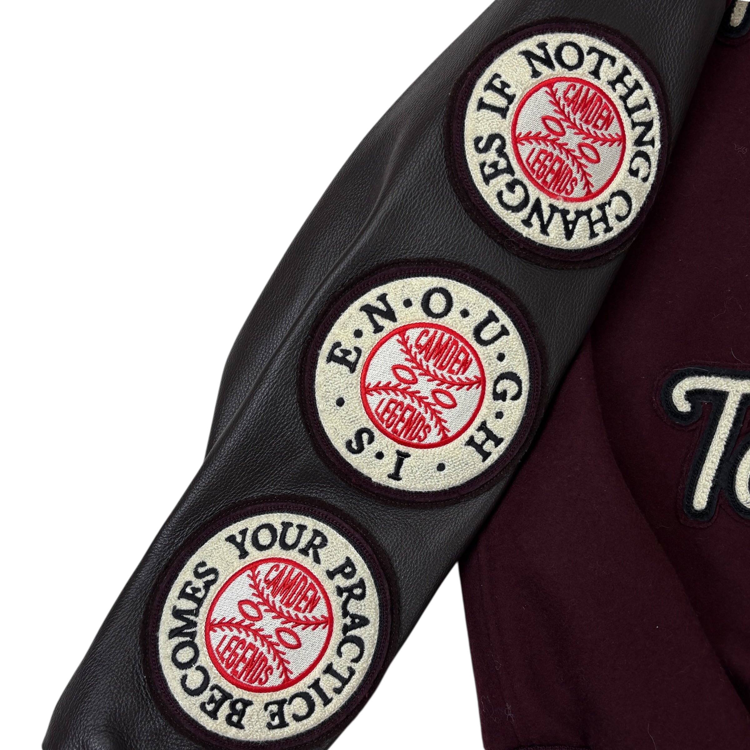 Roots x The Legends League “Yesterday & 100 Years” V3 Award Jacket Burgundy