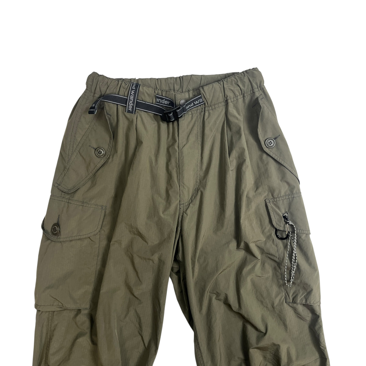 and wander Oversized Cargo Pants Khaki Olive Techwear