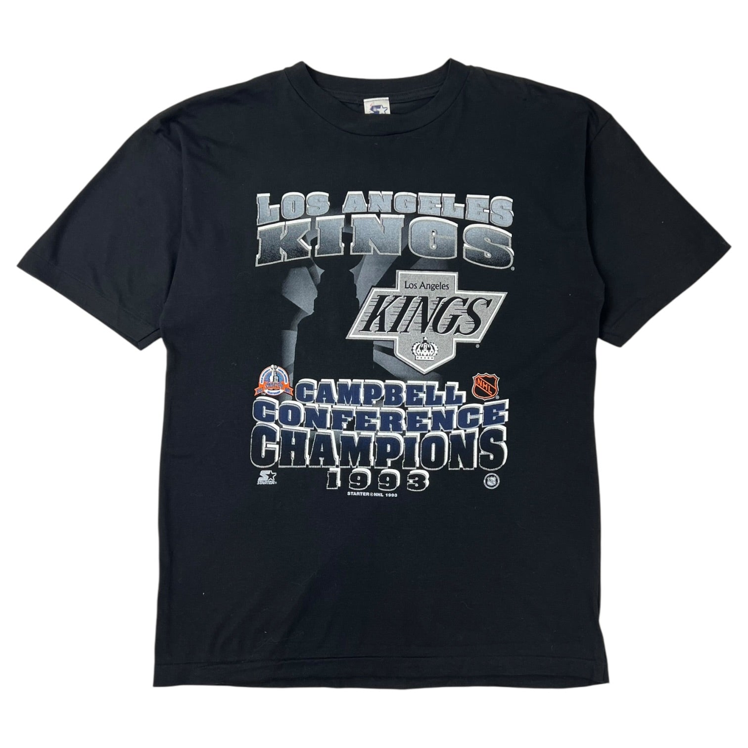 Vintage 1993 LA Kings Campbell Conference Champions T-Shirt Black