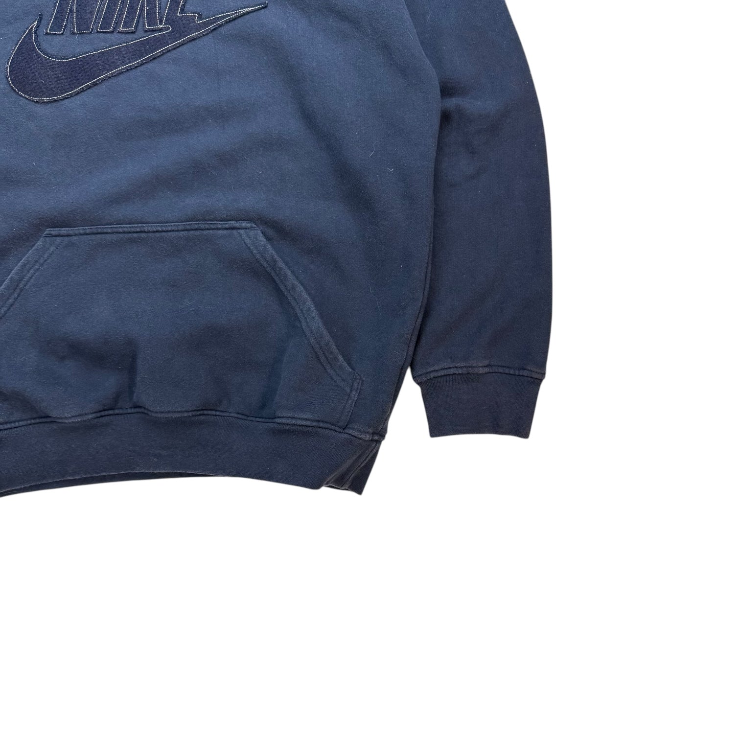 Vintage Nike Centre Logo Hoodie Navy Blue