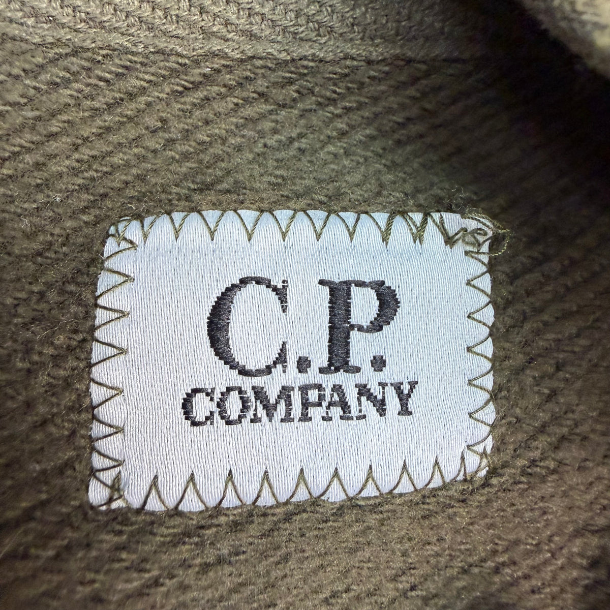 C.P. Company Diagonal Raised Fleece Zip Up Hoodie Army Green
