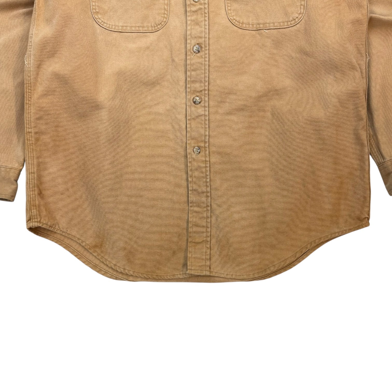 Vintage Carhartt Duck Canvas Button Up Shirt Tan