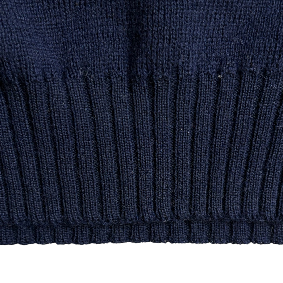 Vintage Burberry Wool Commander Knit Sweater Navy