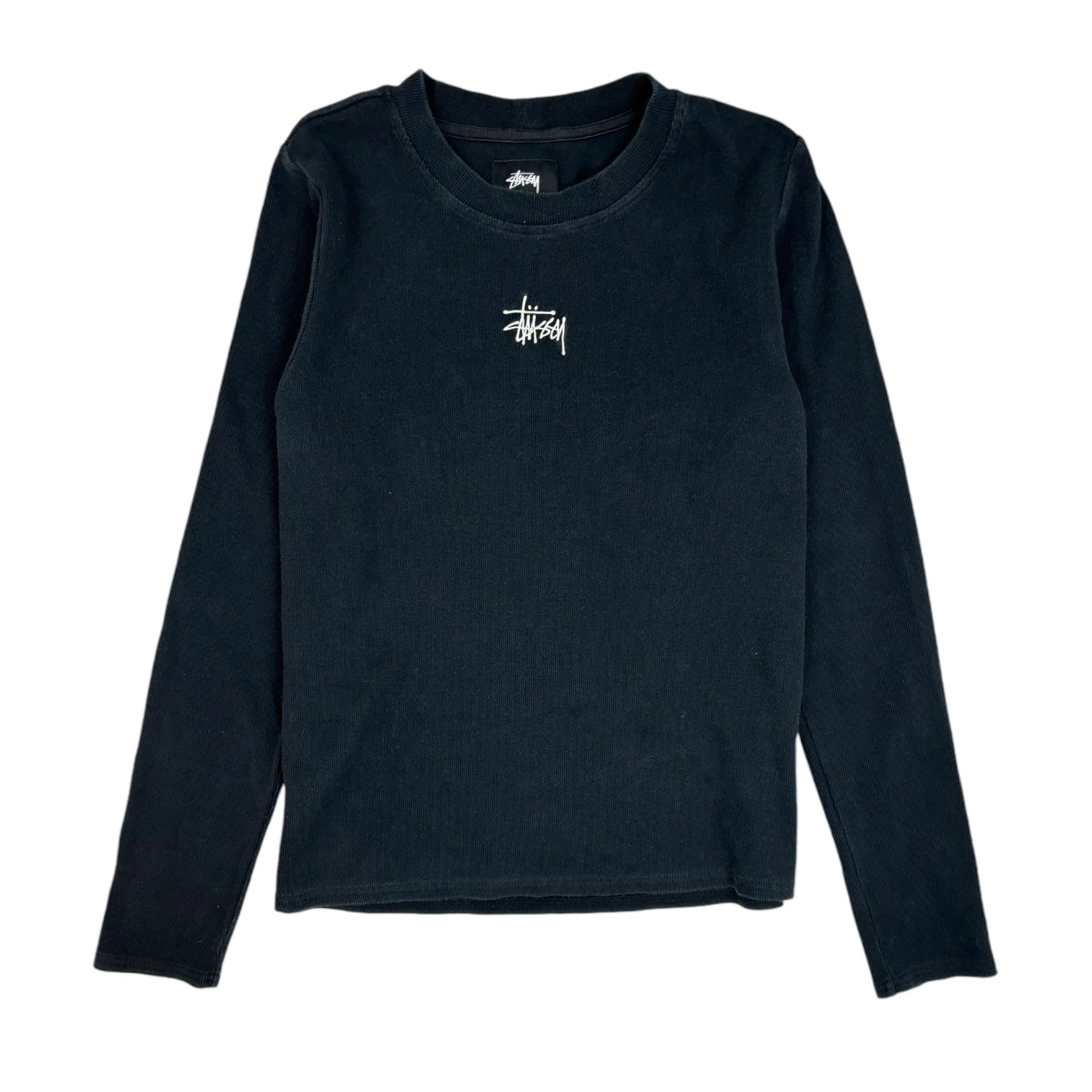 Stussy Baby Rib Long Sleeve T-Shirt Black