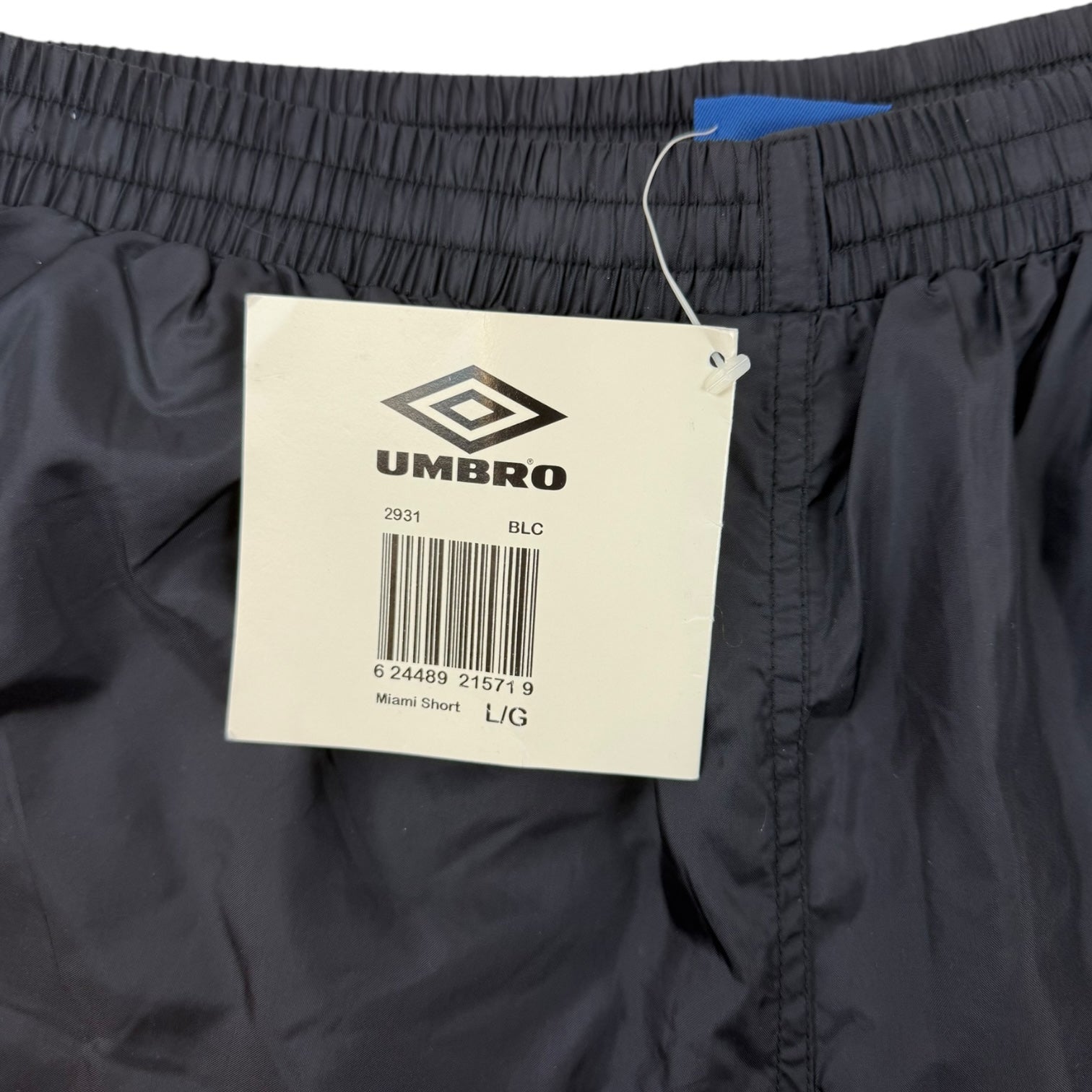 Vintage Umbro Spellout Shorts Black/Blue