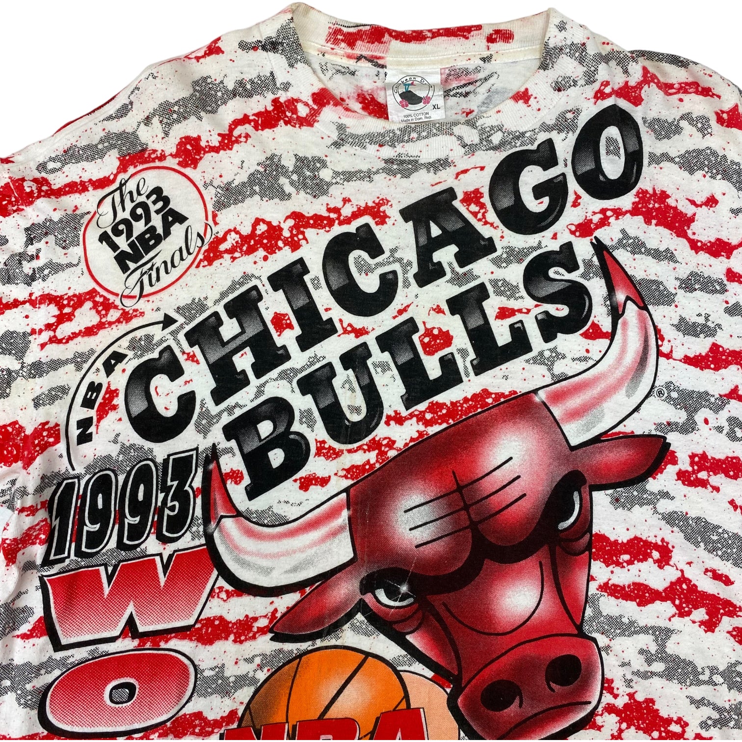 1993 Chicago Bulls Finals Champs All Over Print Tee