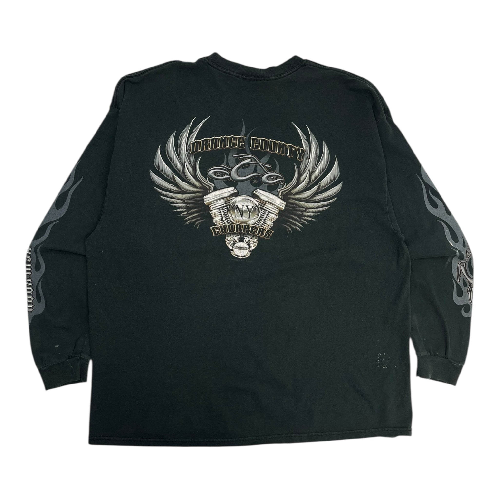 Vintage Orange County Choppers Centre Logo L/S T-Shirt Black