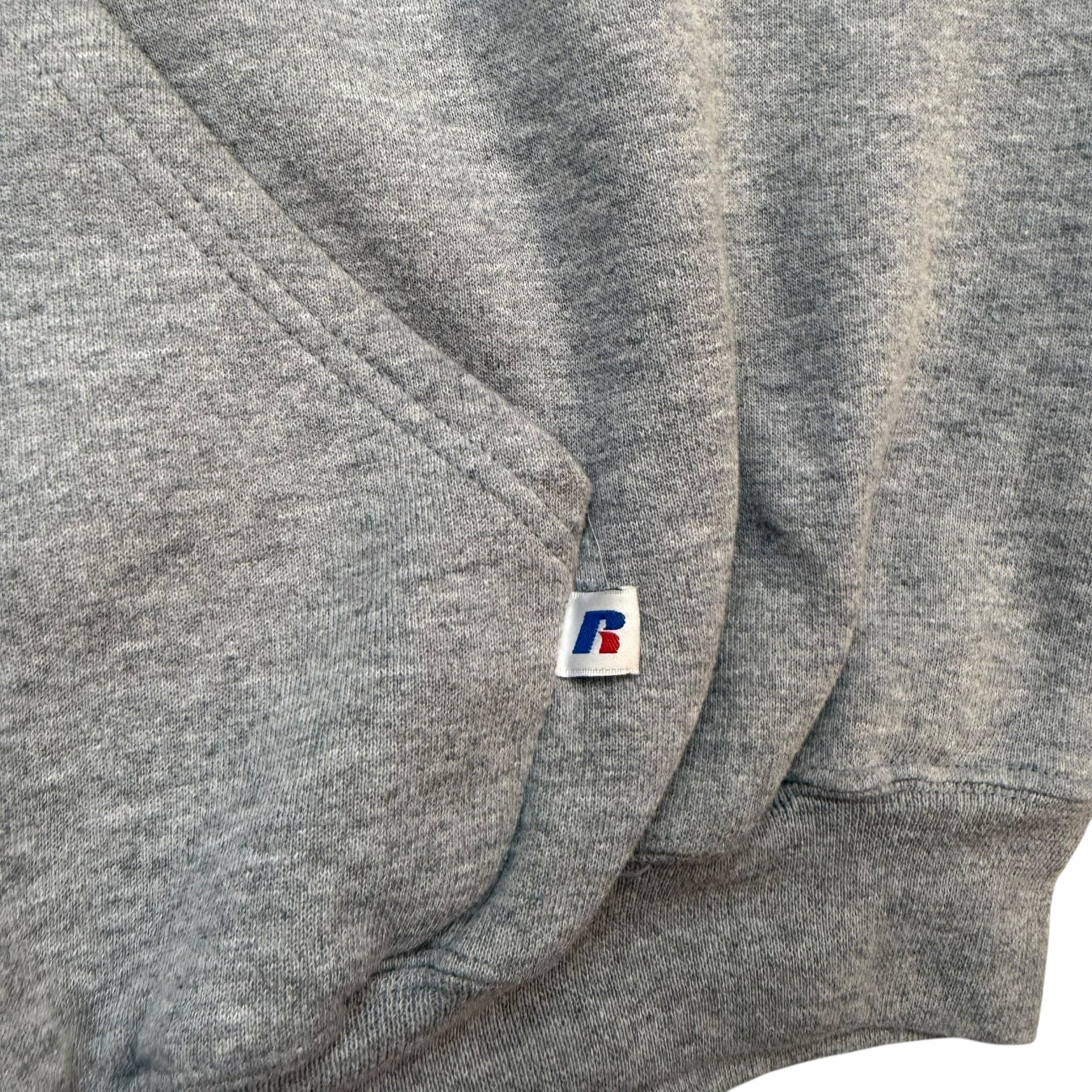 Vintage Russell Athletic Blank Hoodie Grey