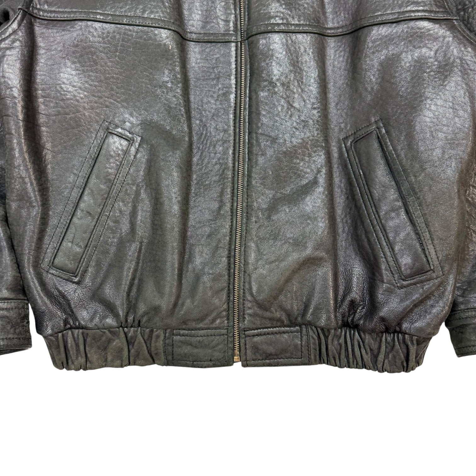 Vintage Profilo Sport Leather Jacket Black