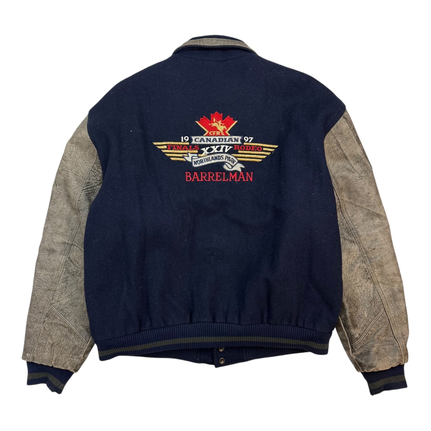 1997 Canadian Finals Rodeo Bomber Jacket Navy Blue