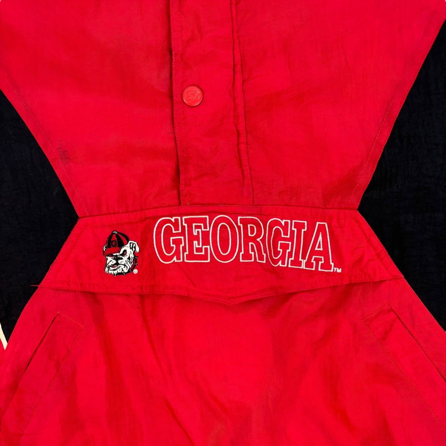 Vintage Starter Georgia Bulldogs Puffer Jacket Red/Black