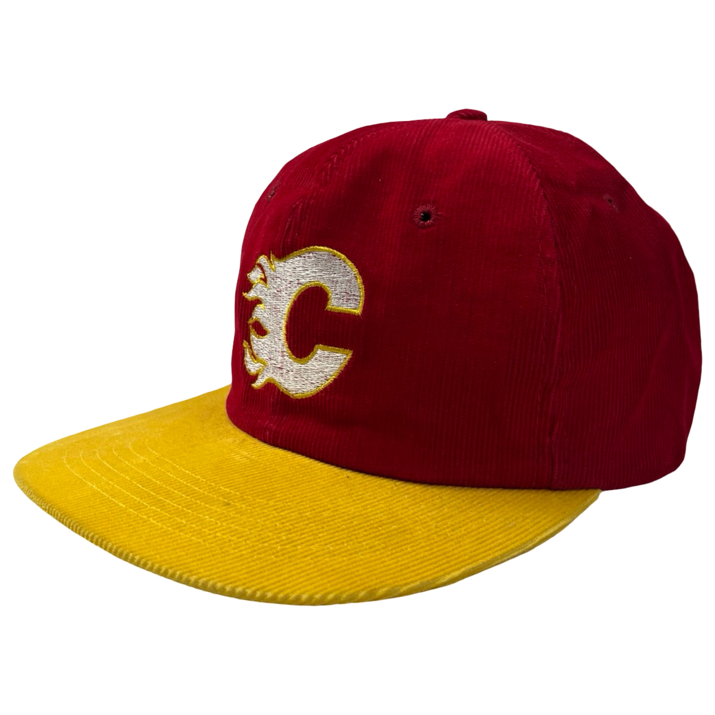 Vintage Ted Fletcher Calgary Flames  Corduroy NHL Hat