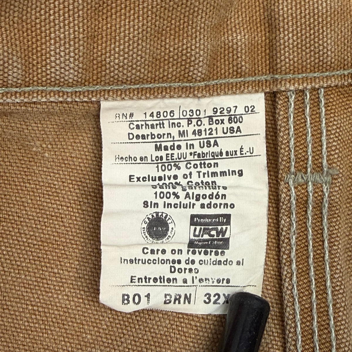Vintage Carhartt Double Knee Pants Tan