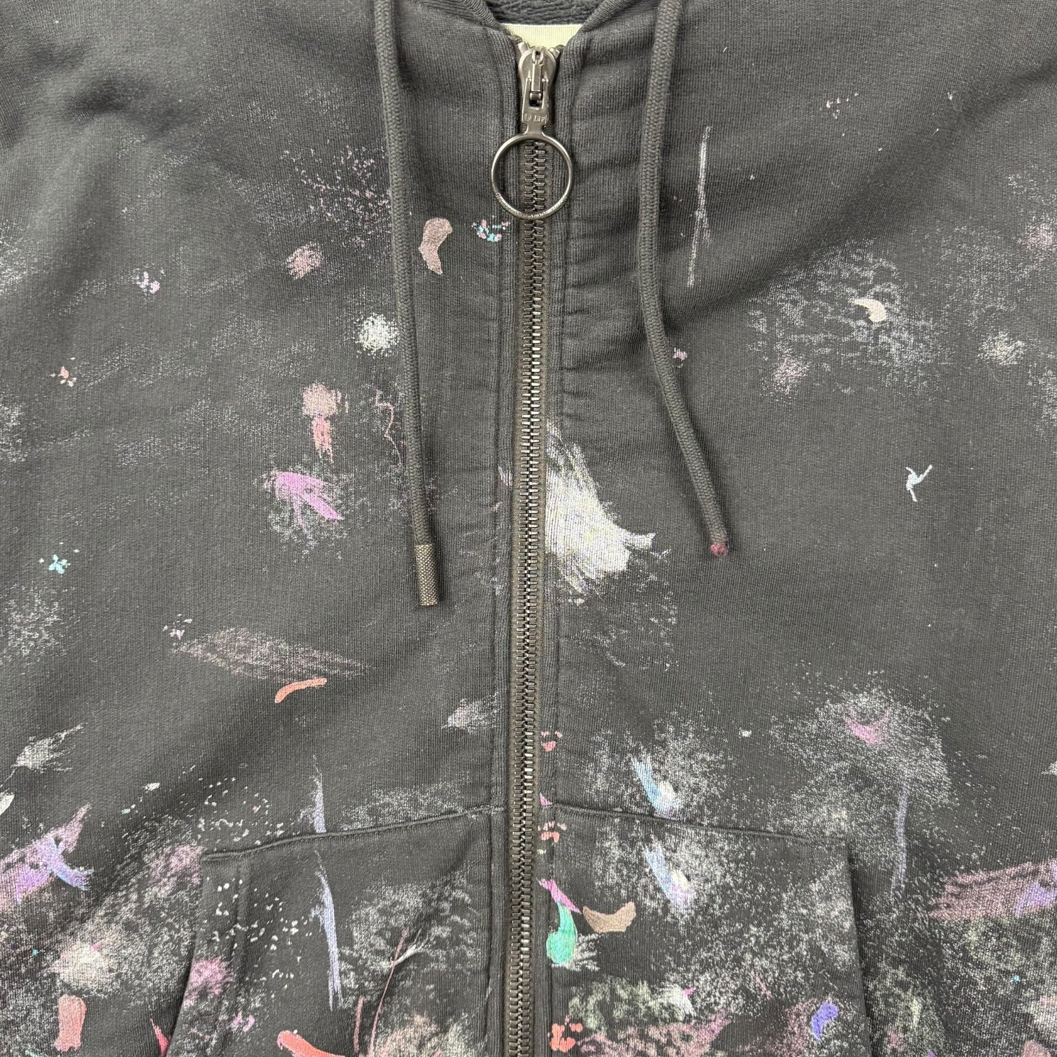 Off-White Galaxy Brushed Zip Up Hoodie Black