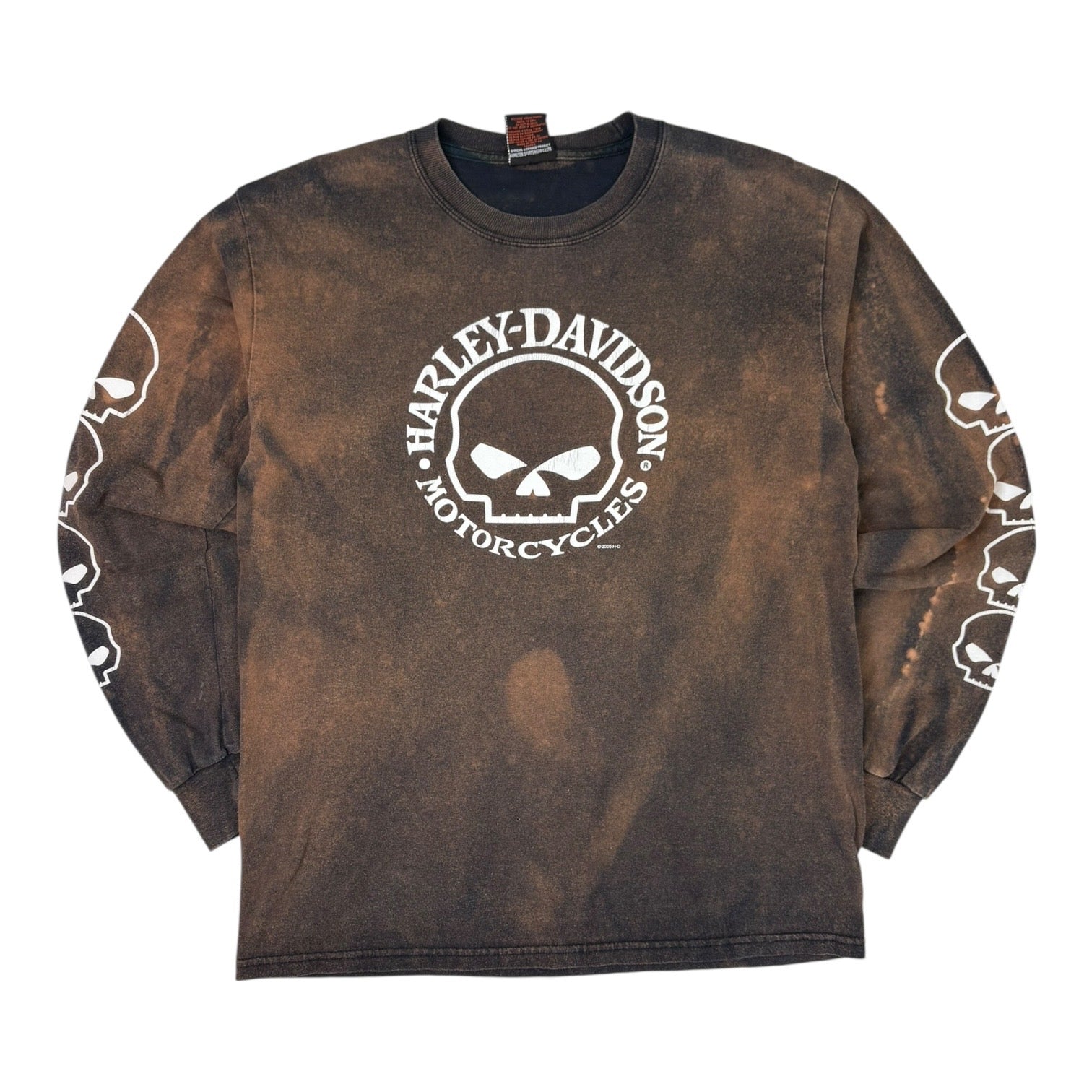 Vintage Harley Davidson of Langley, B.C, Canada Long Sleeve T-Shirt Acid Wash