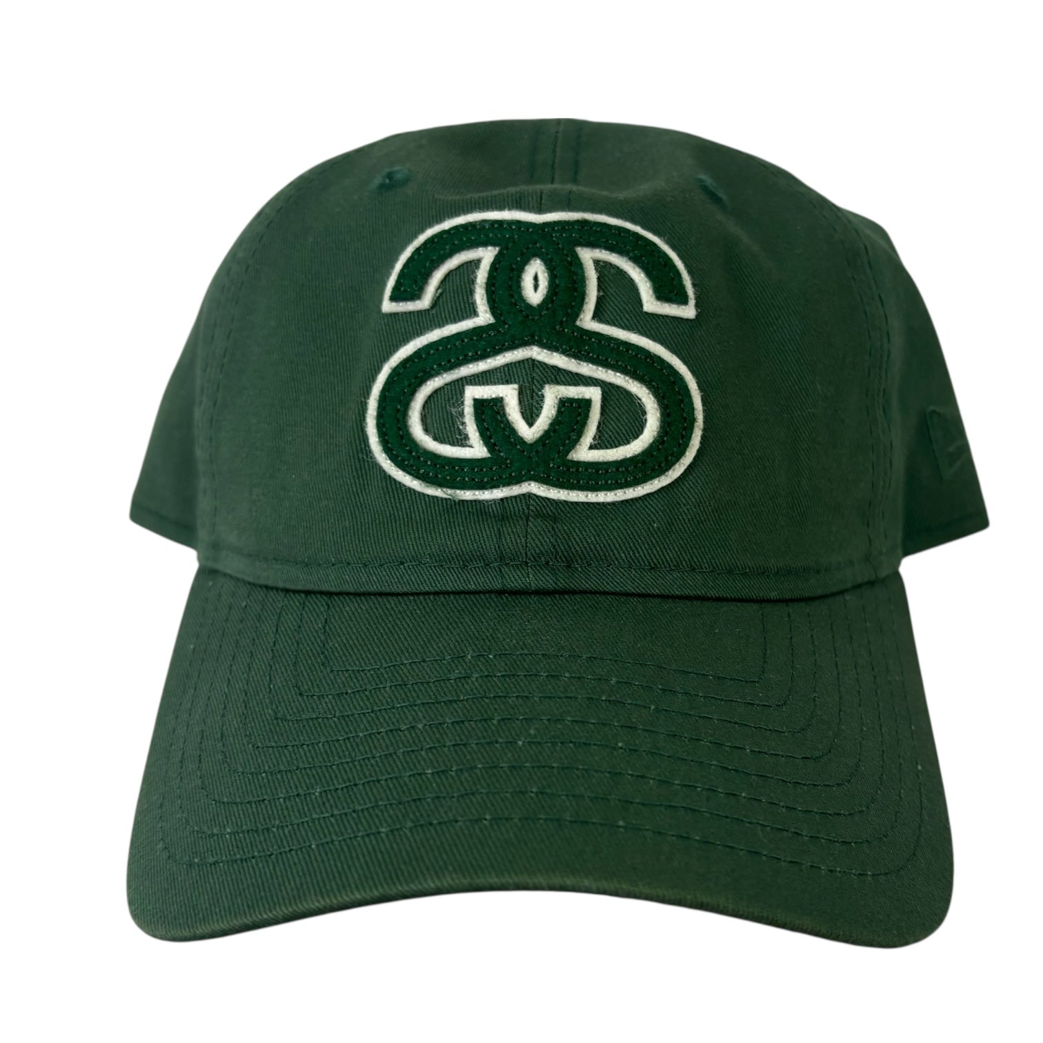 Stussy New Era SS Appliqué Hat Pine Green