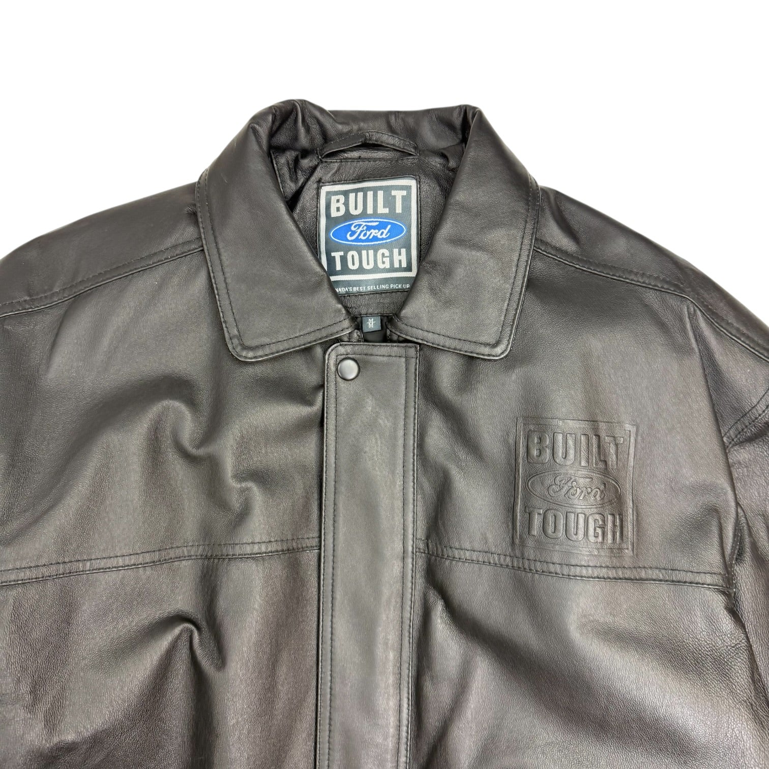 Vintage Ford ‘Built Ford Tough’ Leather Jacket Black