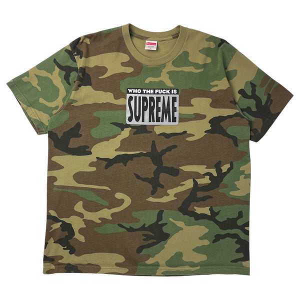 Supreme Who The F*ck Tee Woodland Camo