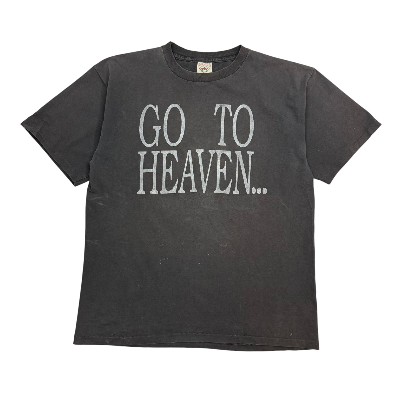 Vintage Go To Heaven… Ride Like Hell Tee Faded Black
