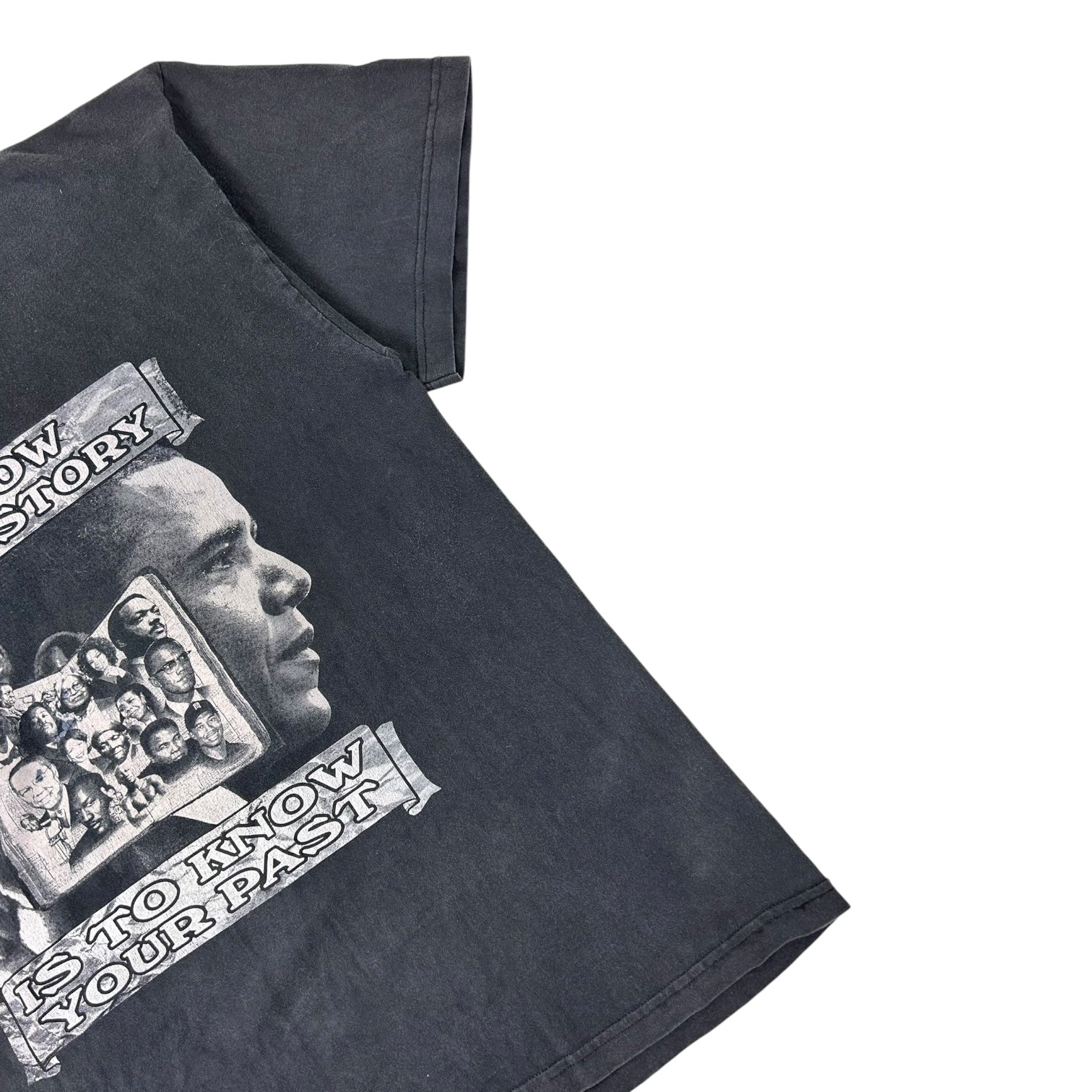 Vintage “To Know Your History” MLK Obama T-Shirt Black