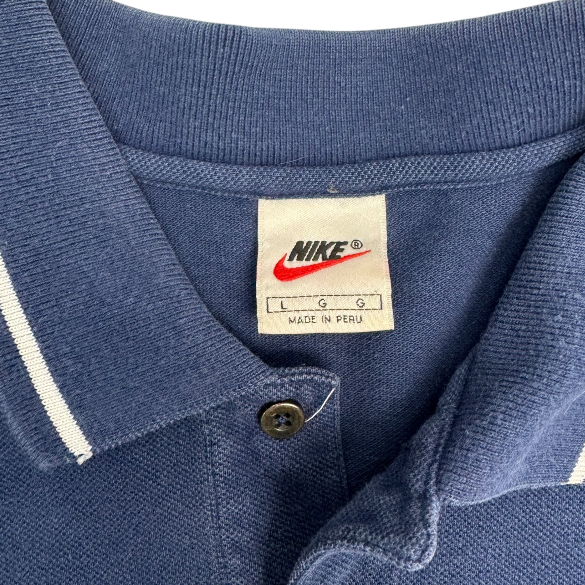 Vintage 90s Nike Collared Longsleeve Shirt Navy