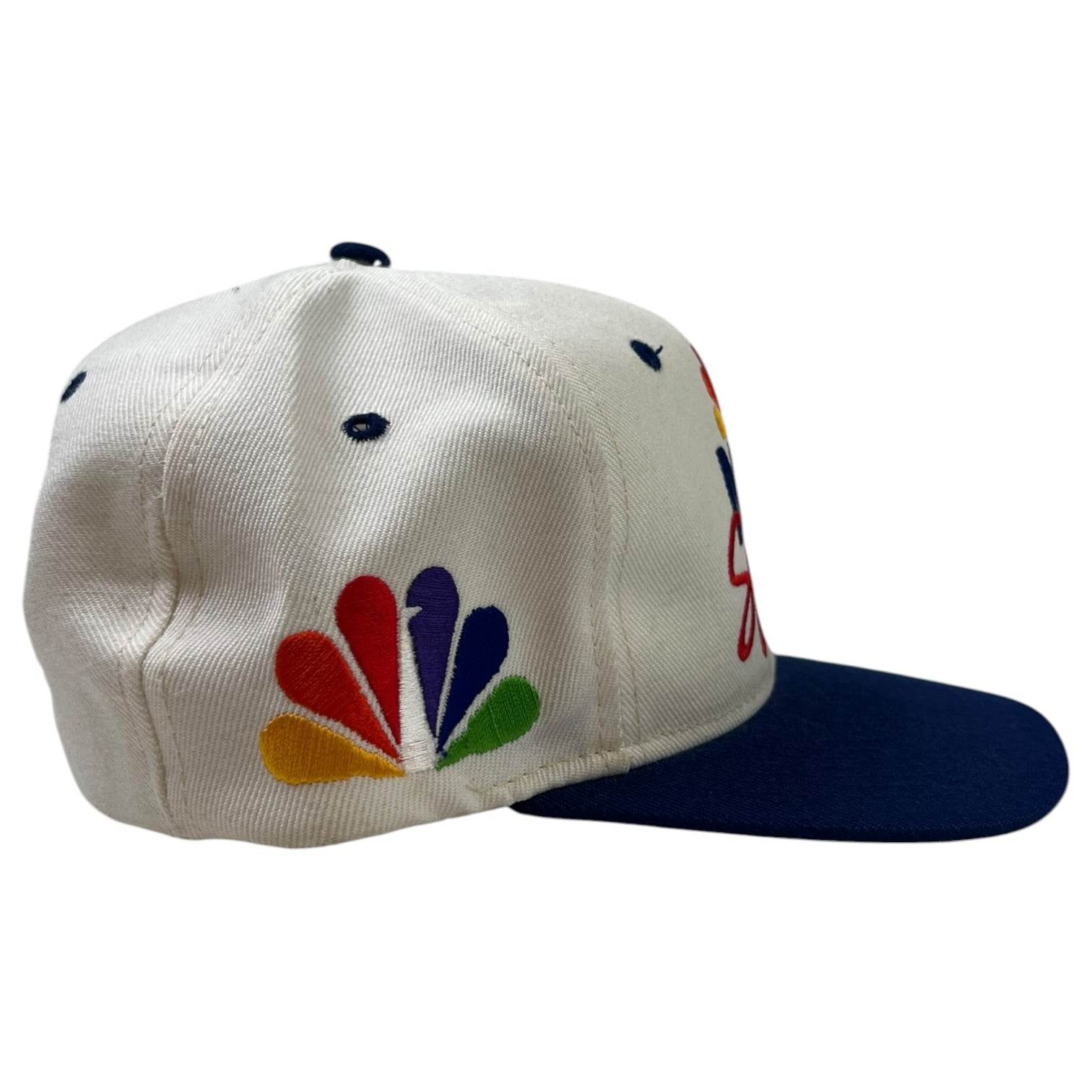 Vintage 90’s NBC Snapback Hat White/Blue