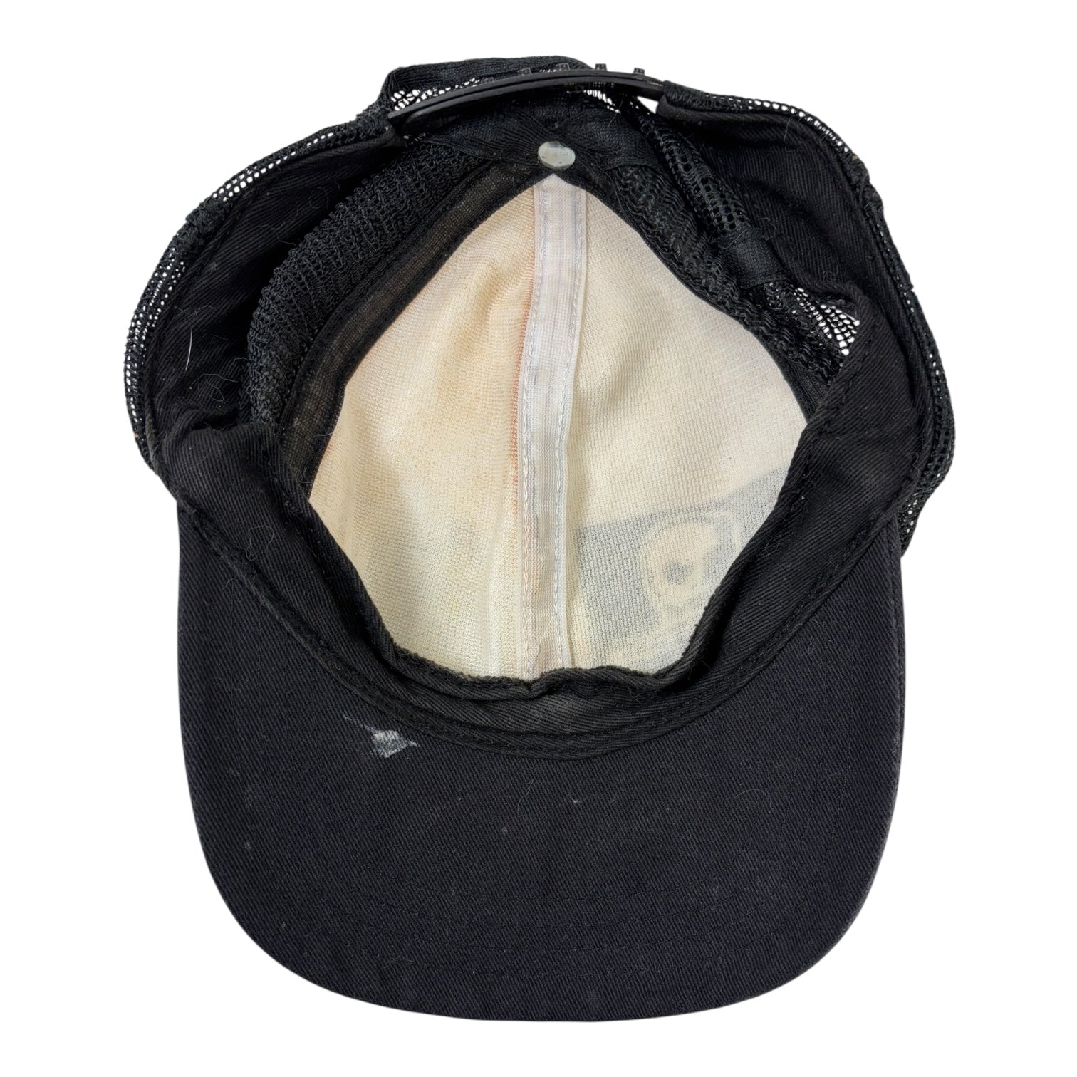 Vintage Skull Skates Foam Mesh Trucker Hat White