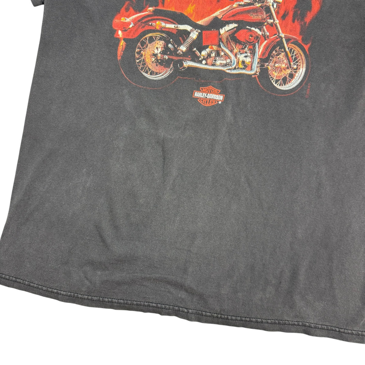 2000 Harley Davidson Of Edmonton Tee Faded Black
