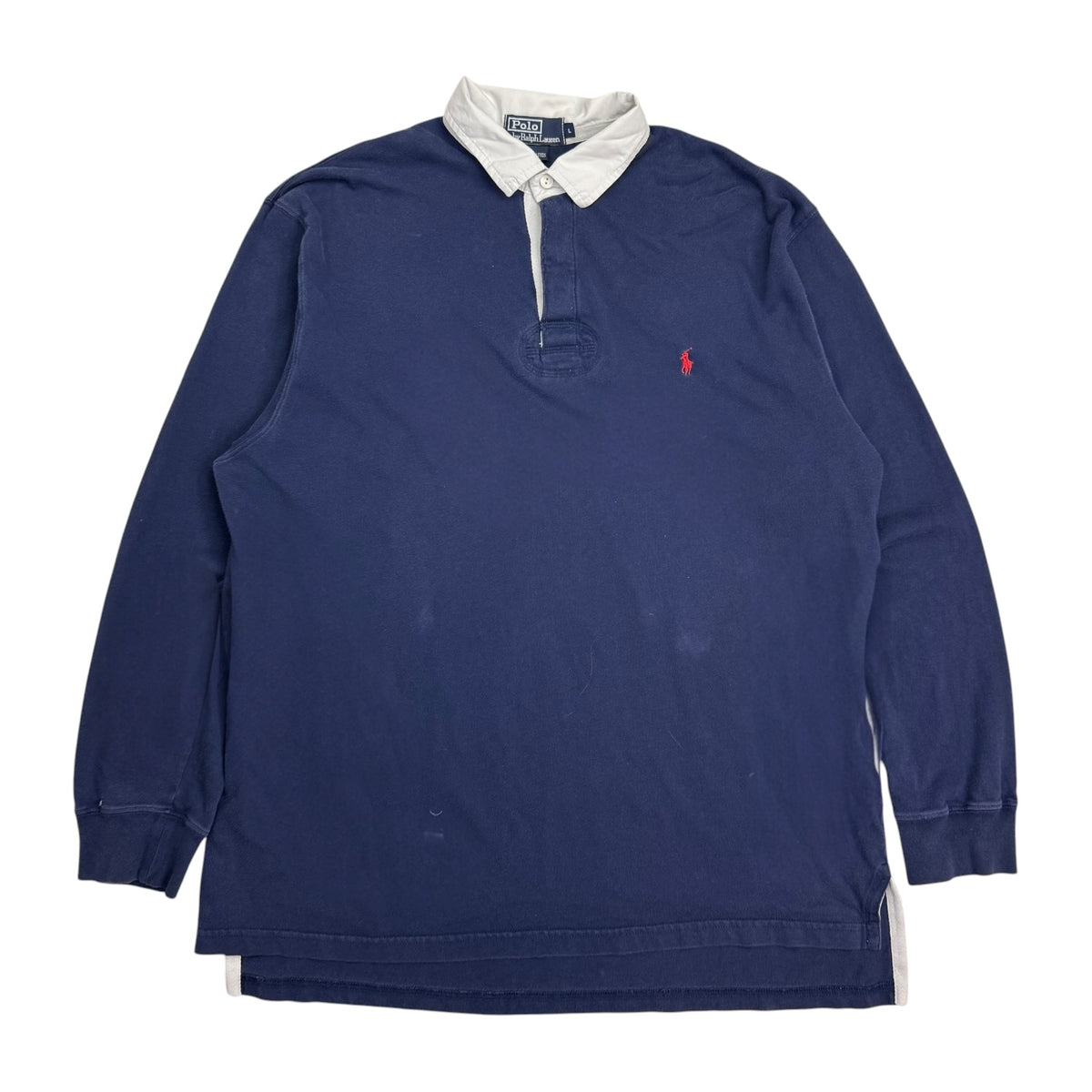 Vintage Polo Ralph Lauren L/S Rugby Polo Navy