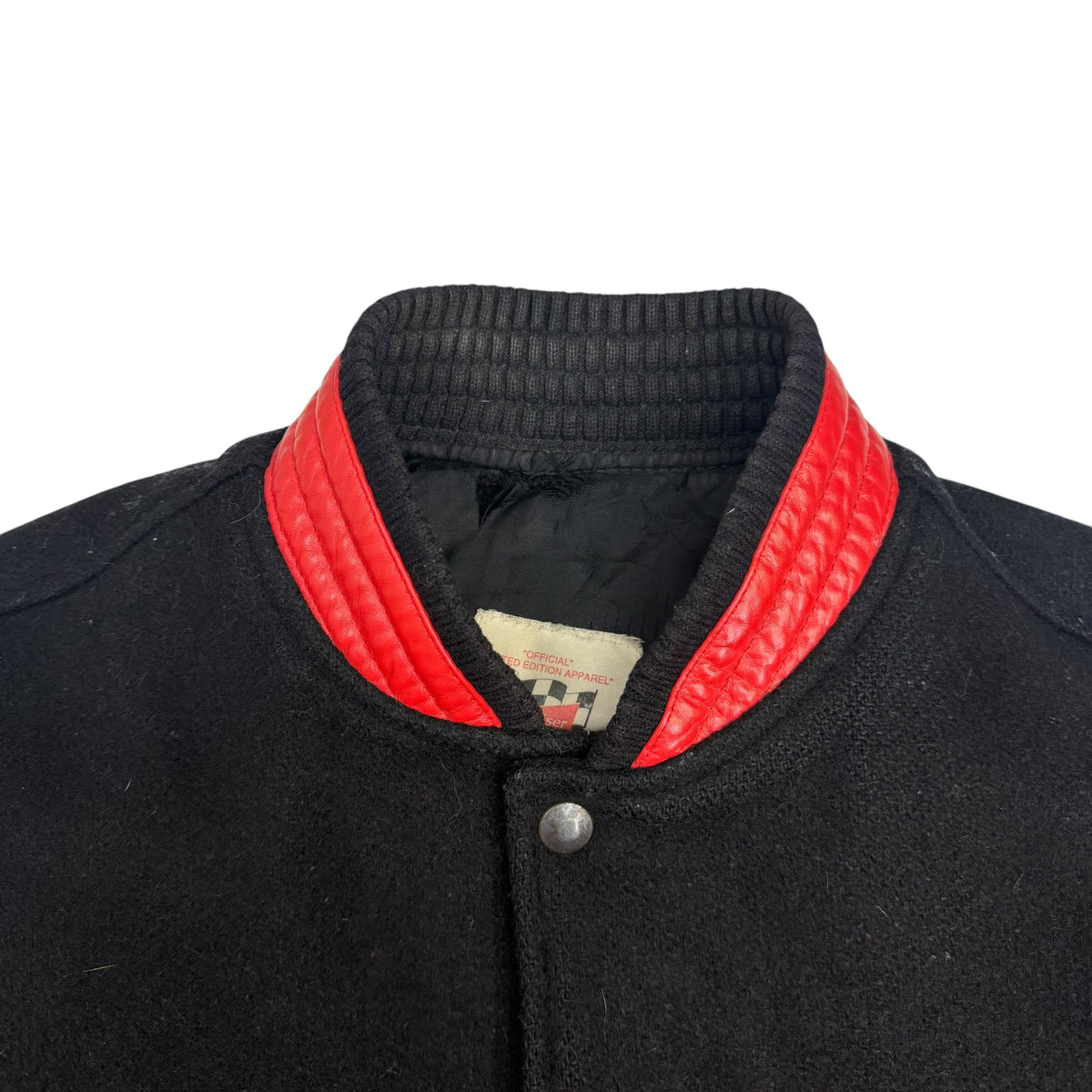 Vintage Budweiser Racing Varsity Jacket Black/Red