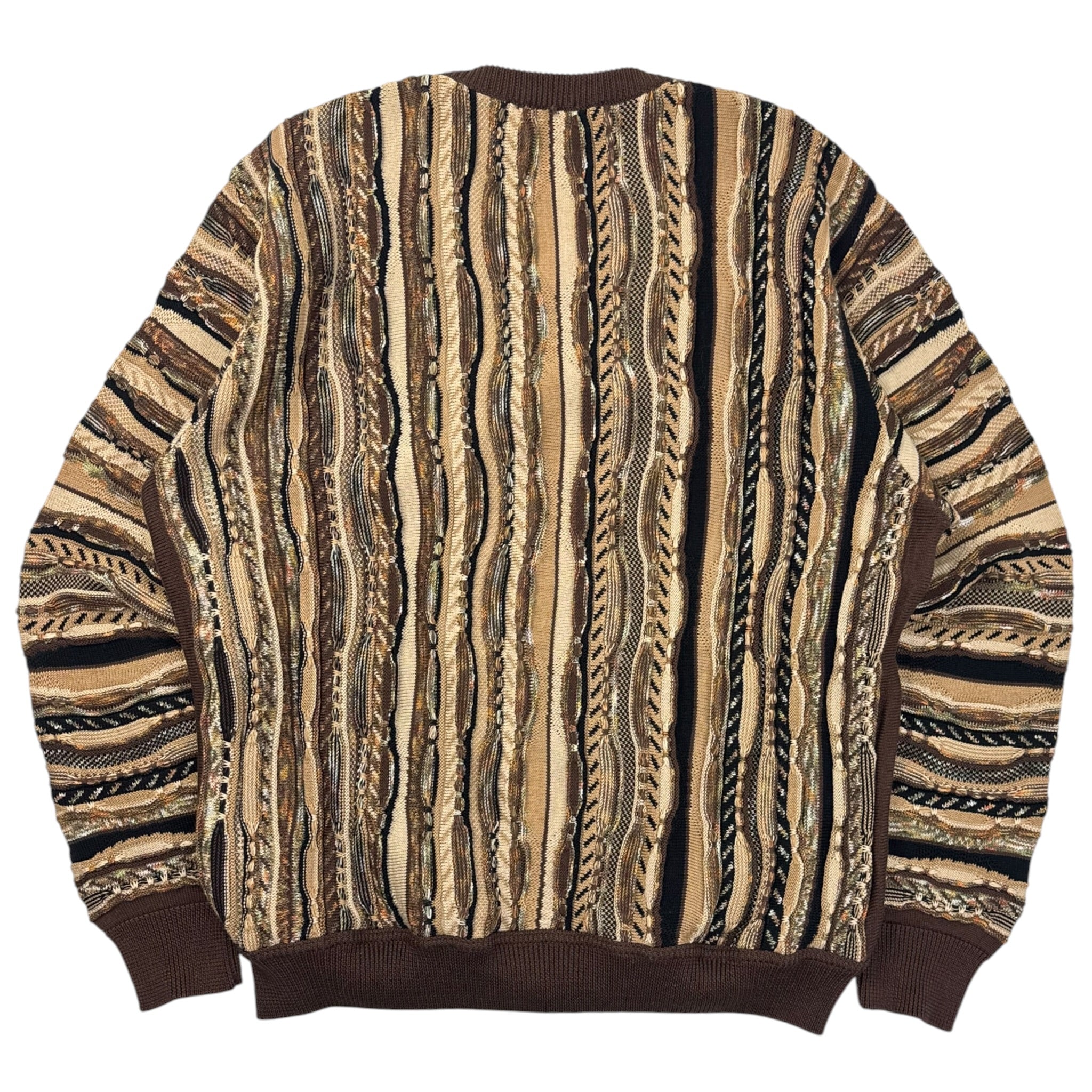 Vintage Montechiaro 3D Knit V-Neck Sweater