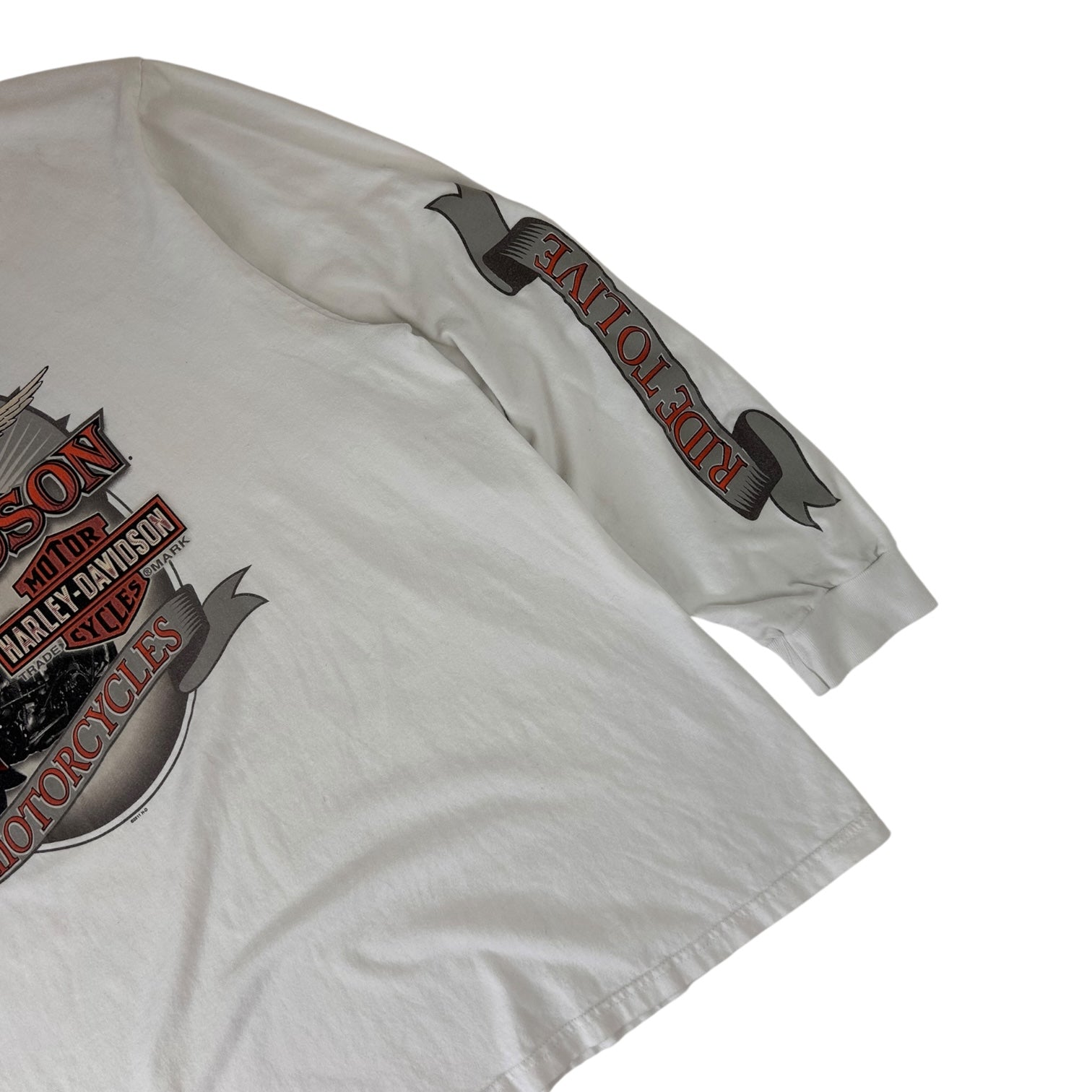 Vintage Harley Davidson Long Sleeve T-Shirt White