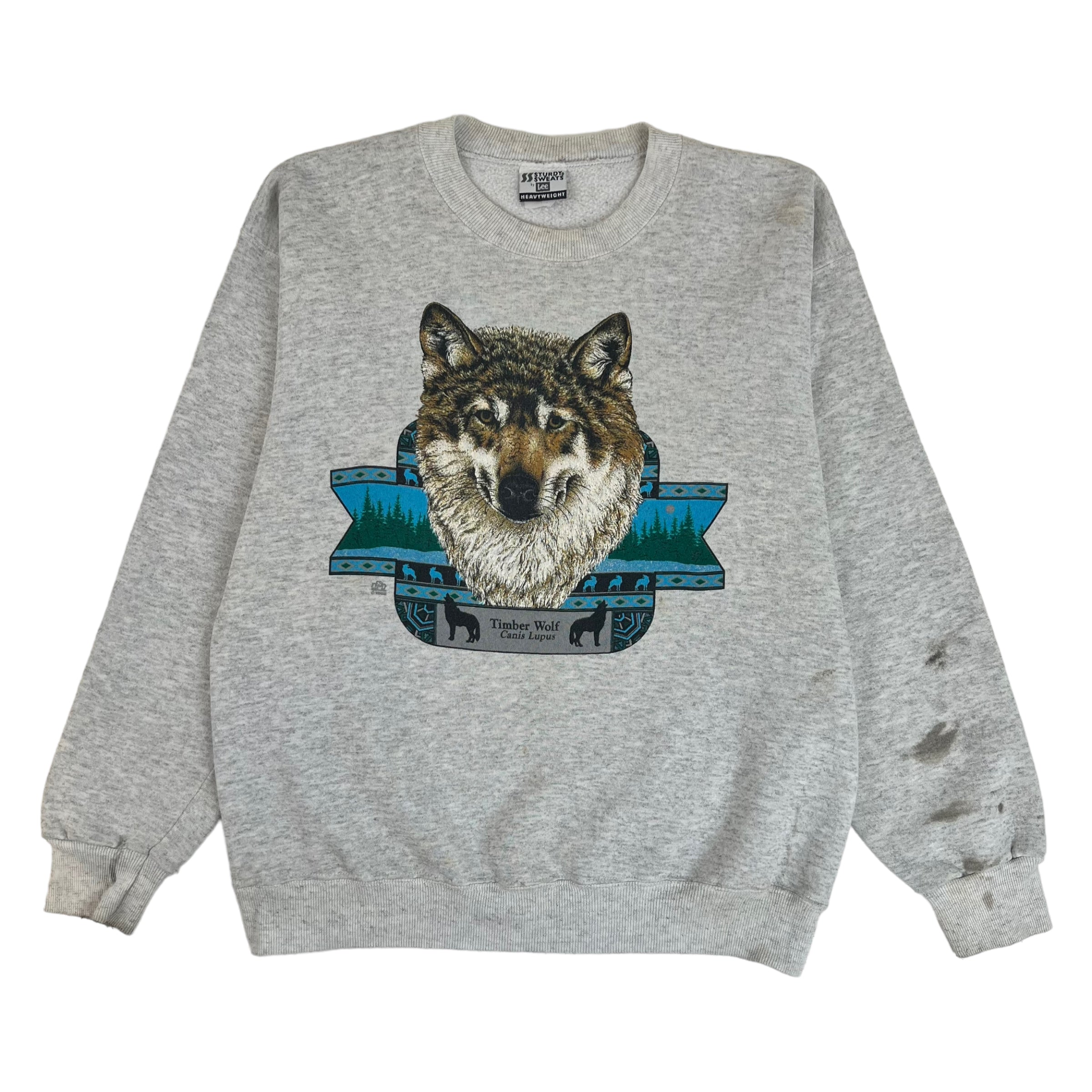 Vintage Timber Wolf Crewneck Grey