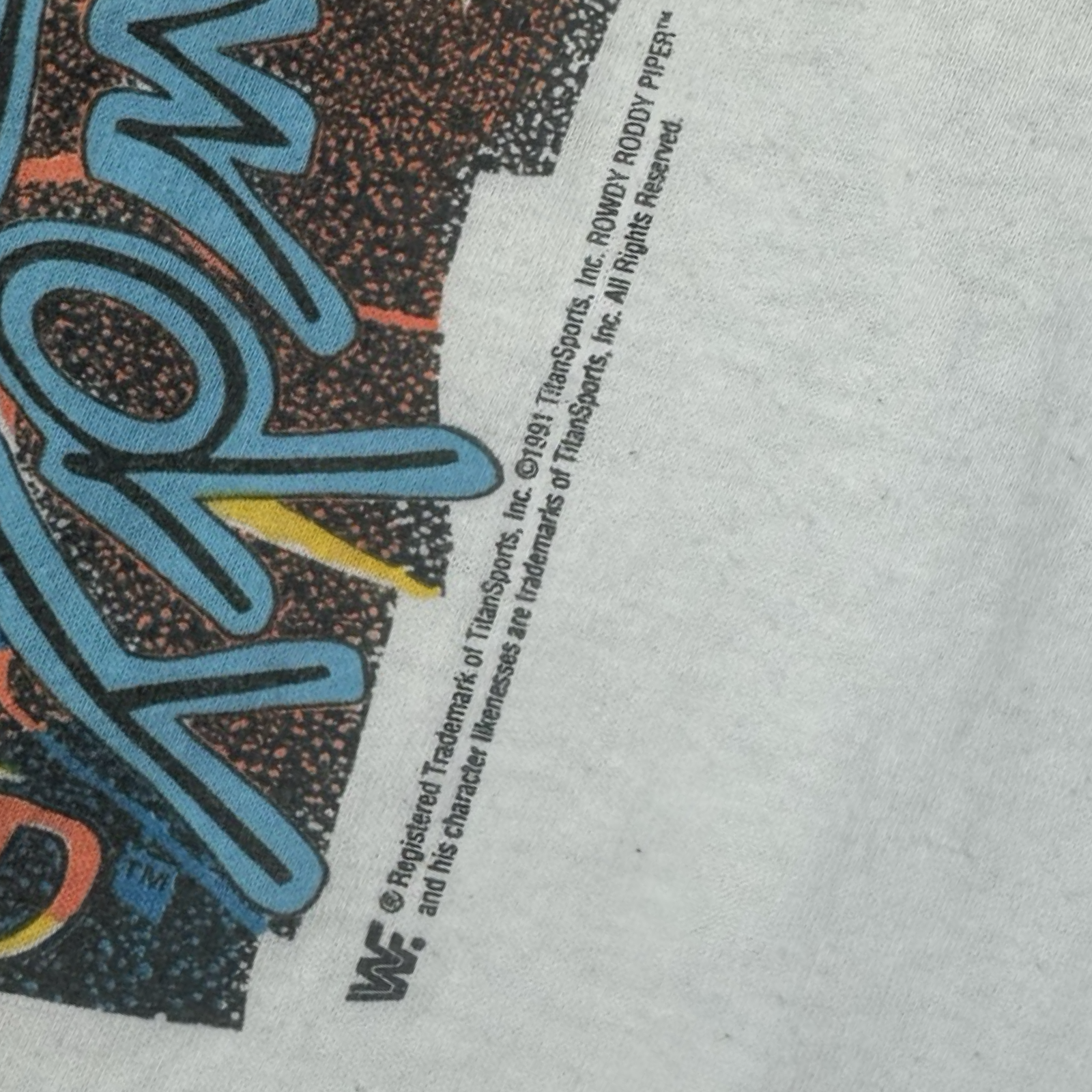 1991 Rowdy Roddy Piper WWF T-Shirt White
