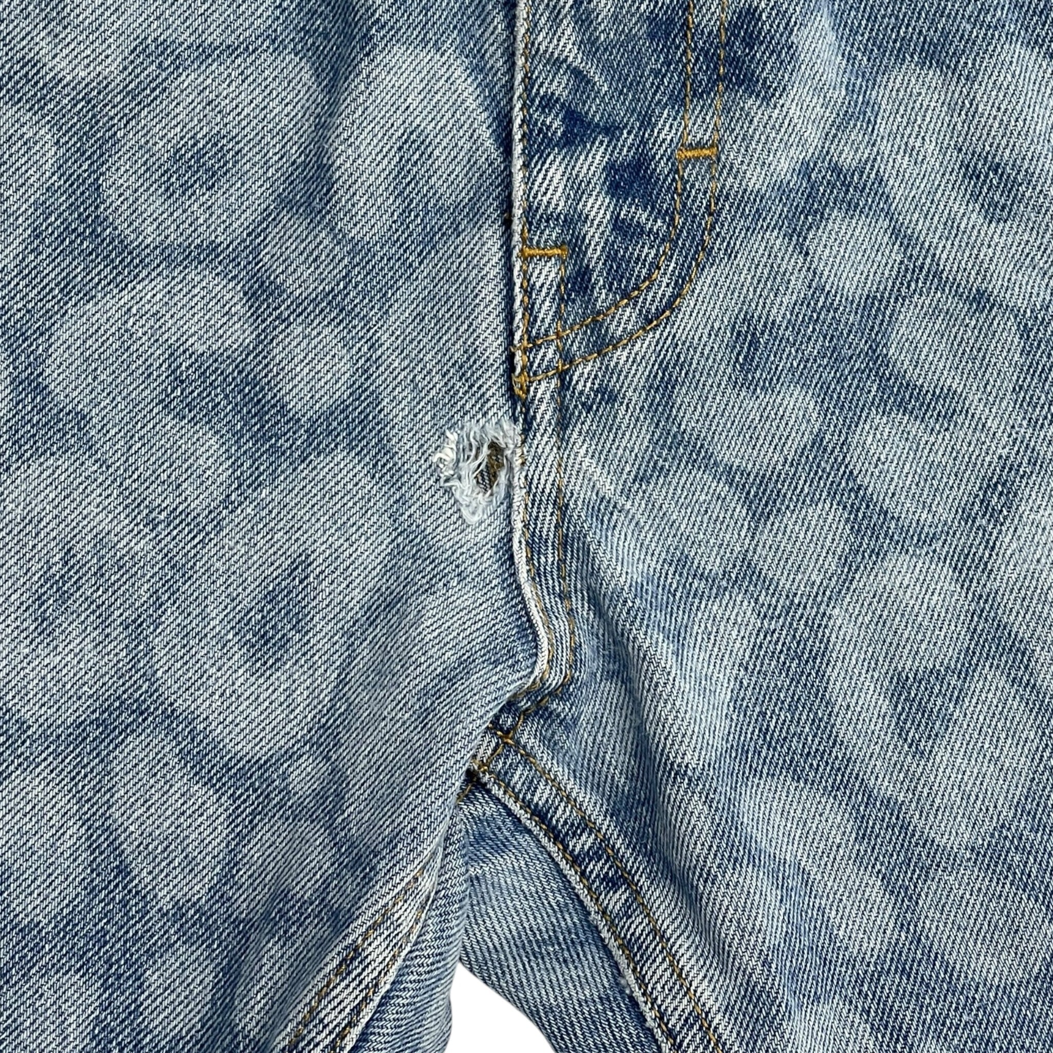 OVO Leopard Print Denim Jeans Light Indigo