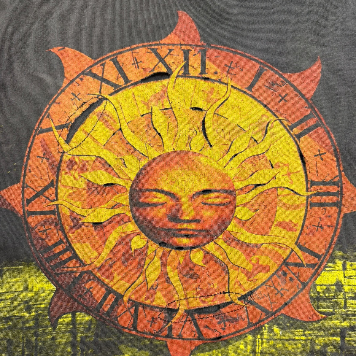Vintage 1994 Pink Floyd “Sun Dial” North American Tour T-Shirt Faded Black