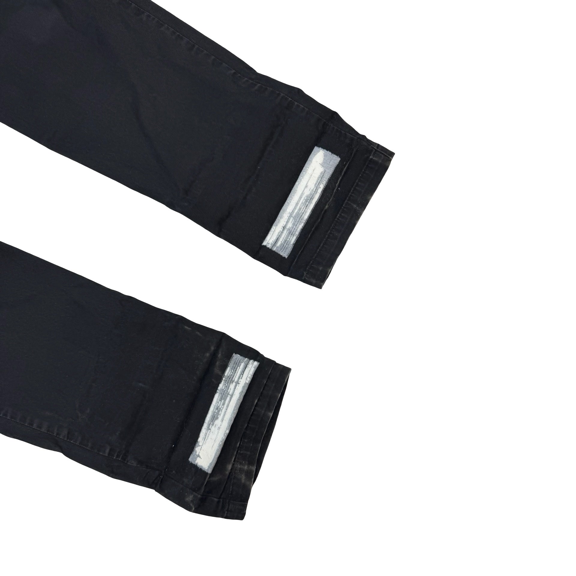 Off-White Diag Print Straight Leg Jeans Black
