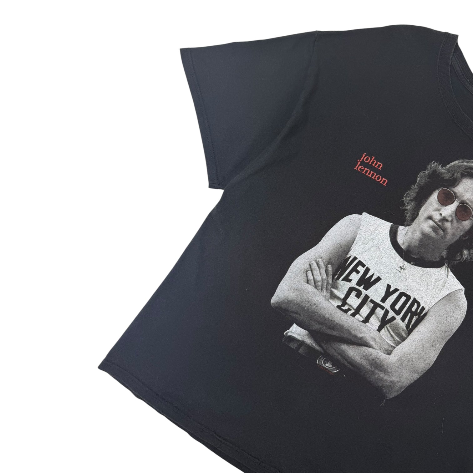 Vintage 1991 John Lennon New York City T-Shirt Black